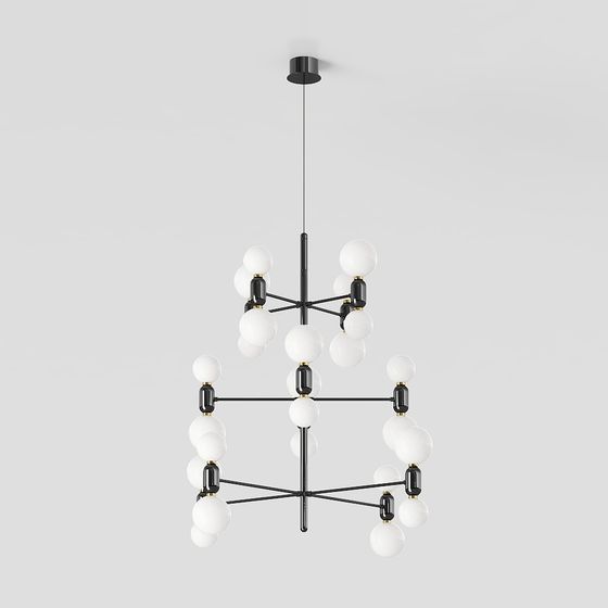 Sphere Cascade Pendant Light 3D model