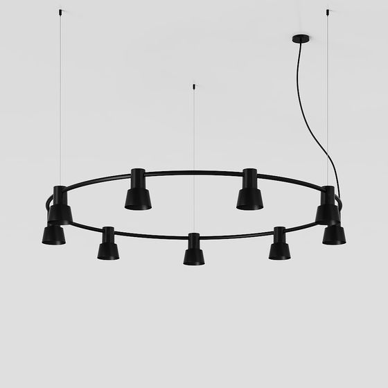 Circular Elegance Pendant Light 3D model