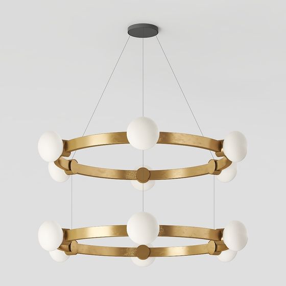 Elegant Low-Poly Pendant Light 3D model