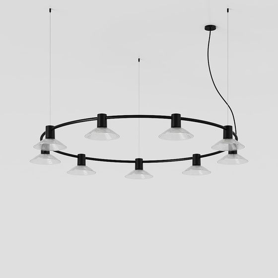 Modern Minimalist Chandelier 3D model