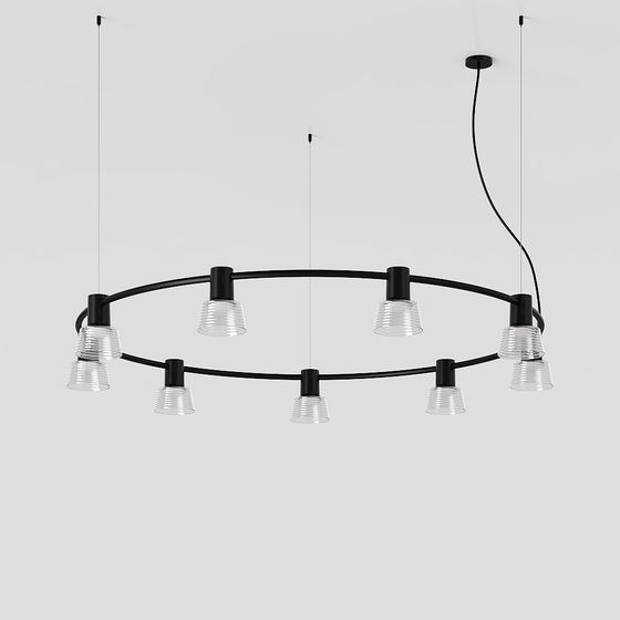 Modern Minimalist Ring Pendant Light 3D model