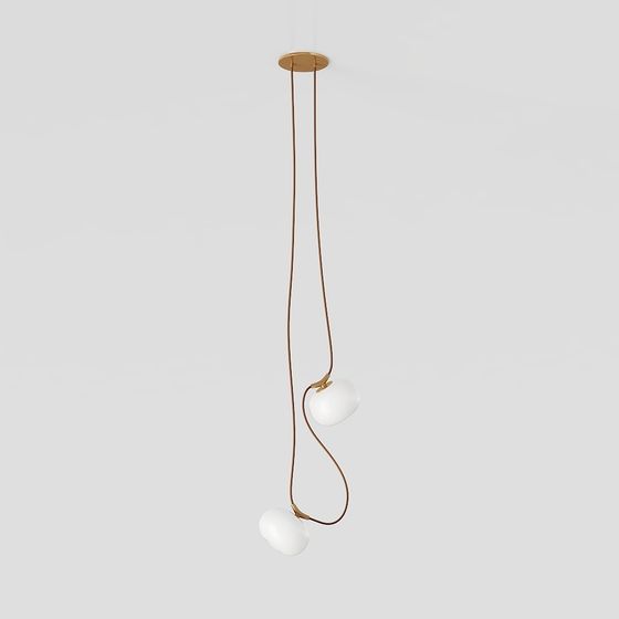 Elegant Gold Pendant Light 3D model