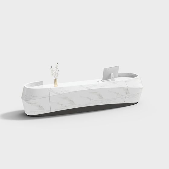 Sleek Reception Desk 3D model