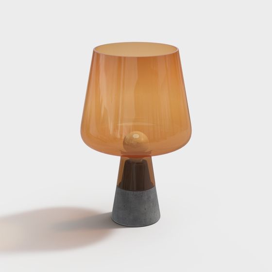 Unique Low-Poly Table Lamp 3D model