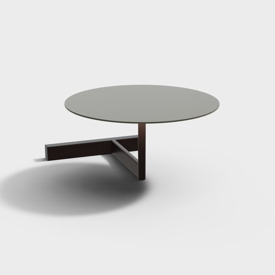 Stylish Low-Poly Round Table 3D model