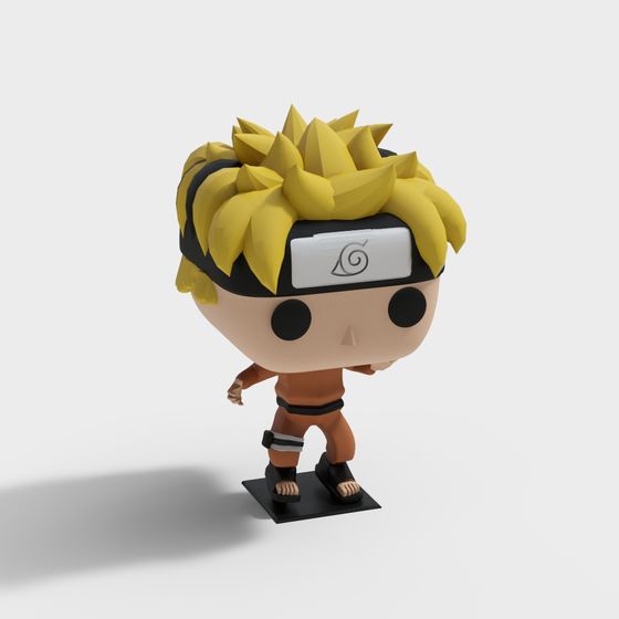 Naruto Pop Art 3D Model for Creative Applications