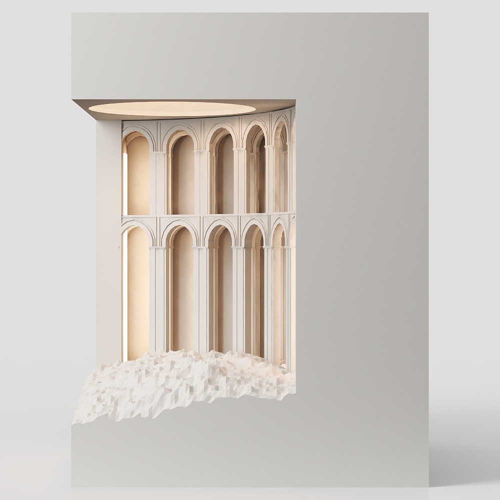 Lumière en plâtre musée d'art moderne