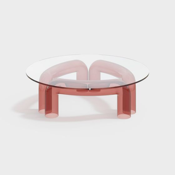 Streamlined Glass Table 3D model