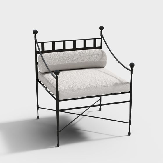 Elegant Low-Poly Chair 3D model