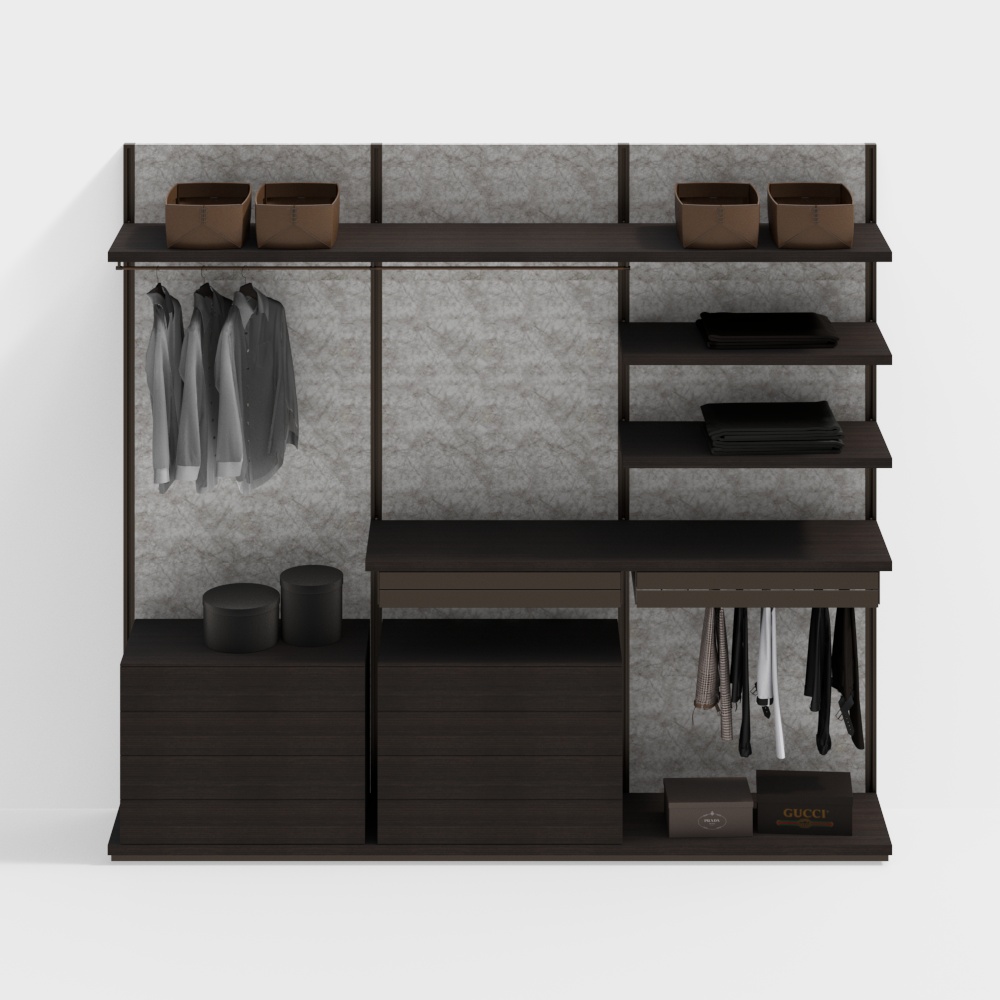 Urban Closet 3D Model – Modern Minimalist Wardrobe