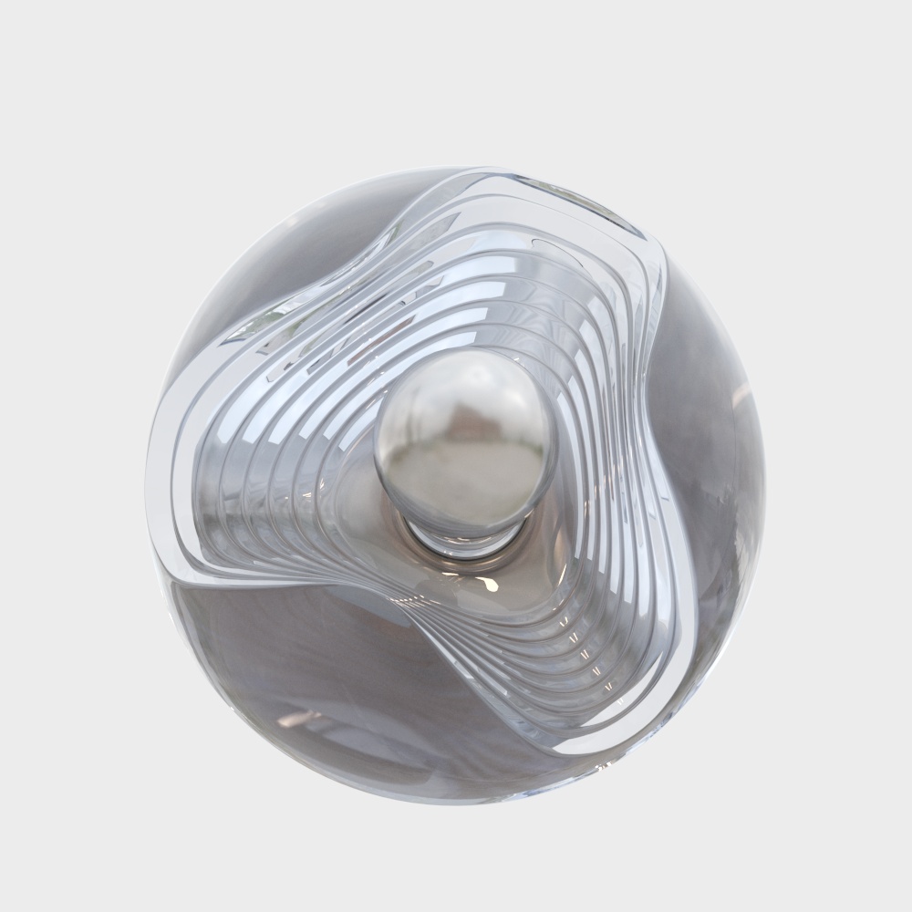 Sleek Low-Polygon Decorative Light – Transparent Design