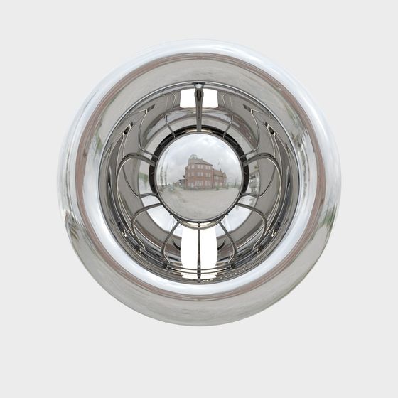 Futuristic Low-Polygon Metal Lamp Shade 3D model