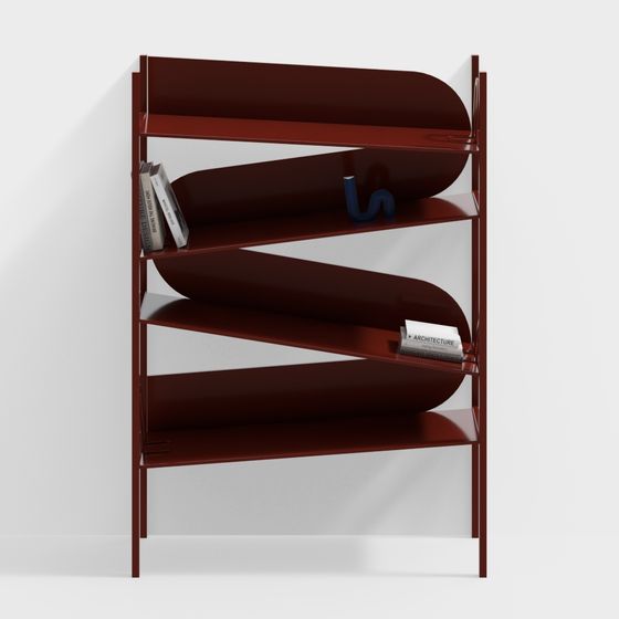Stylish 3D Model Bookshelf for Modern Interiors