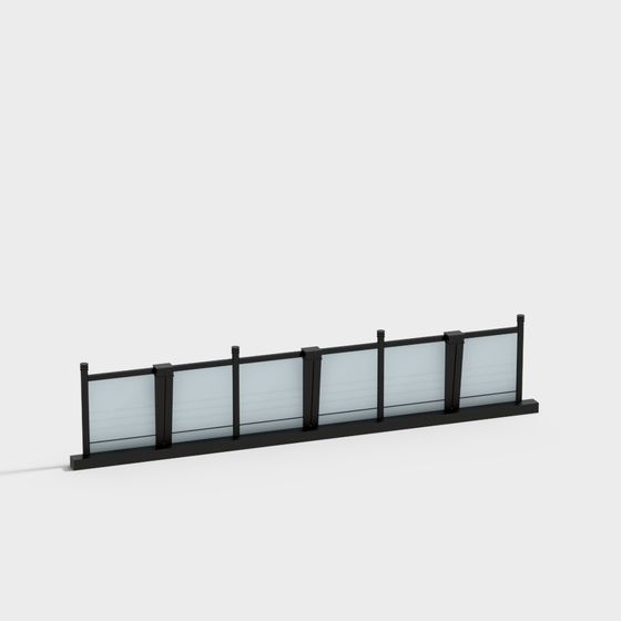 Modern City Railing 3D model