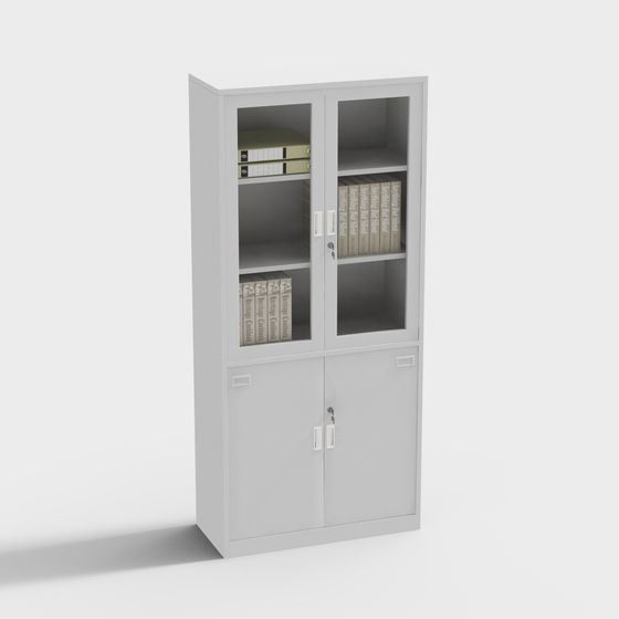 Modern Minimalist File Cabinet 3D model
