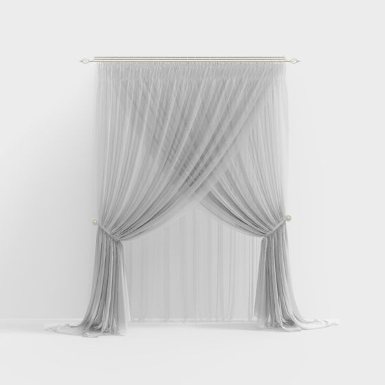 Elegant Floaty Curtain 3D model