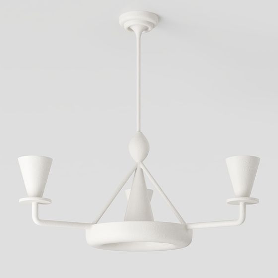 Elegant Low-Poly Chandelier 3D model