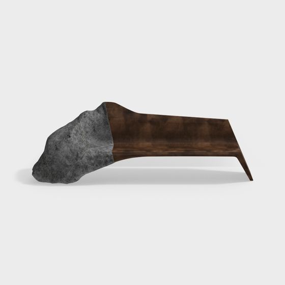 Natural Stone Bench 3D model