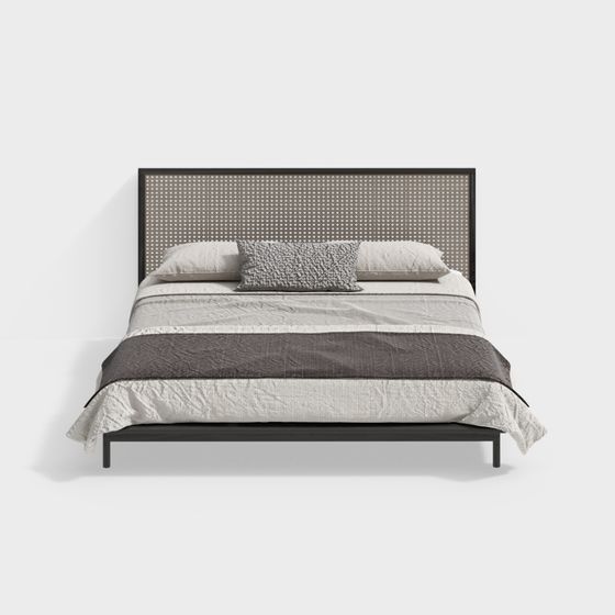 Elegant Minimalist Bed Frame 3D model