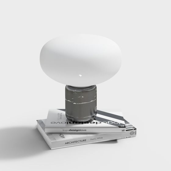 Sleek Minimalist Table Lamp 3D model for Contemporary Spaces