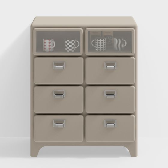 Contemporary Storage Cabinet 3D model for Cozy Spaces