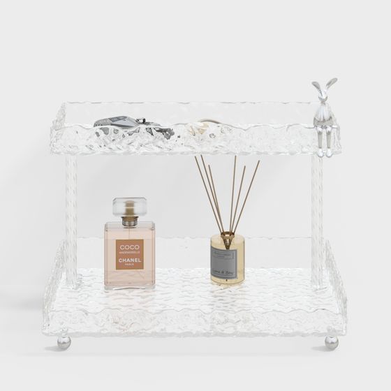 Elegant Crystal Ice Tray 3D model for Interior Design