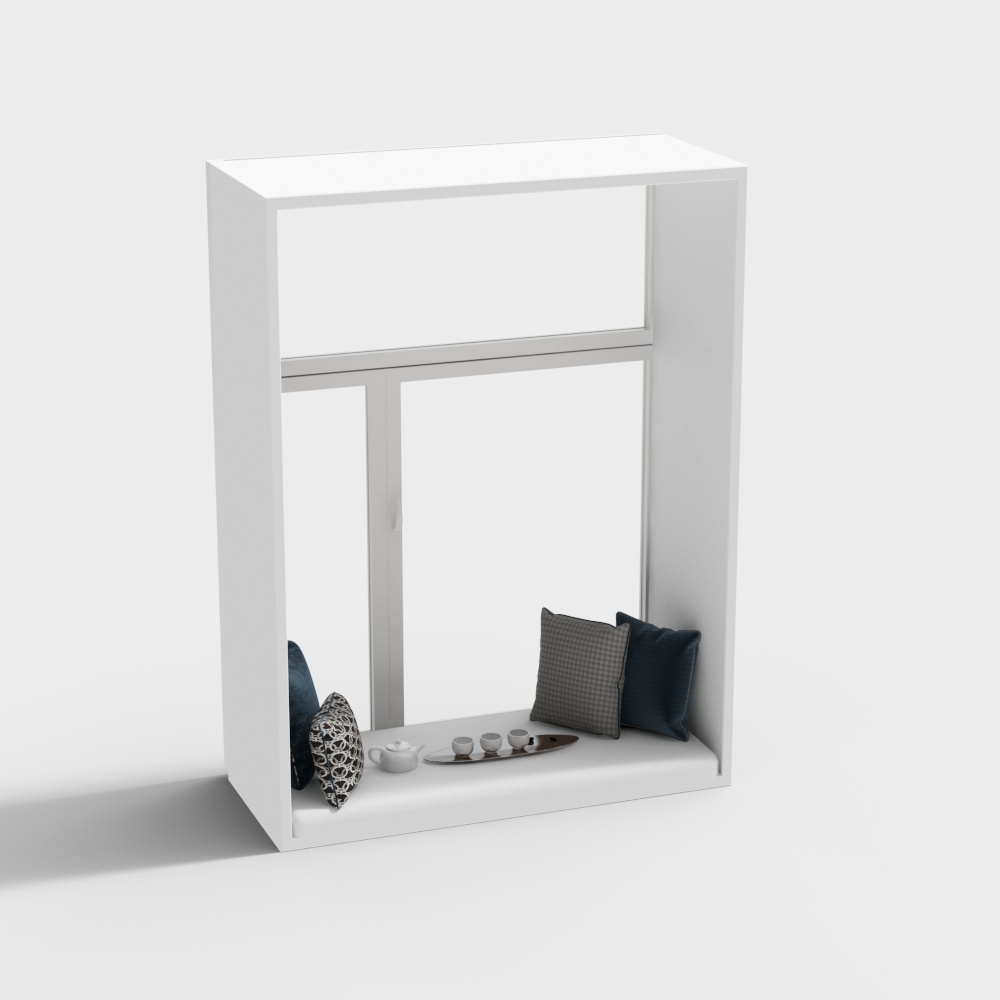 Baie de fenêtre de chambre moderne