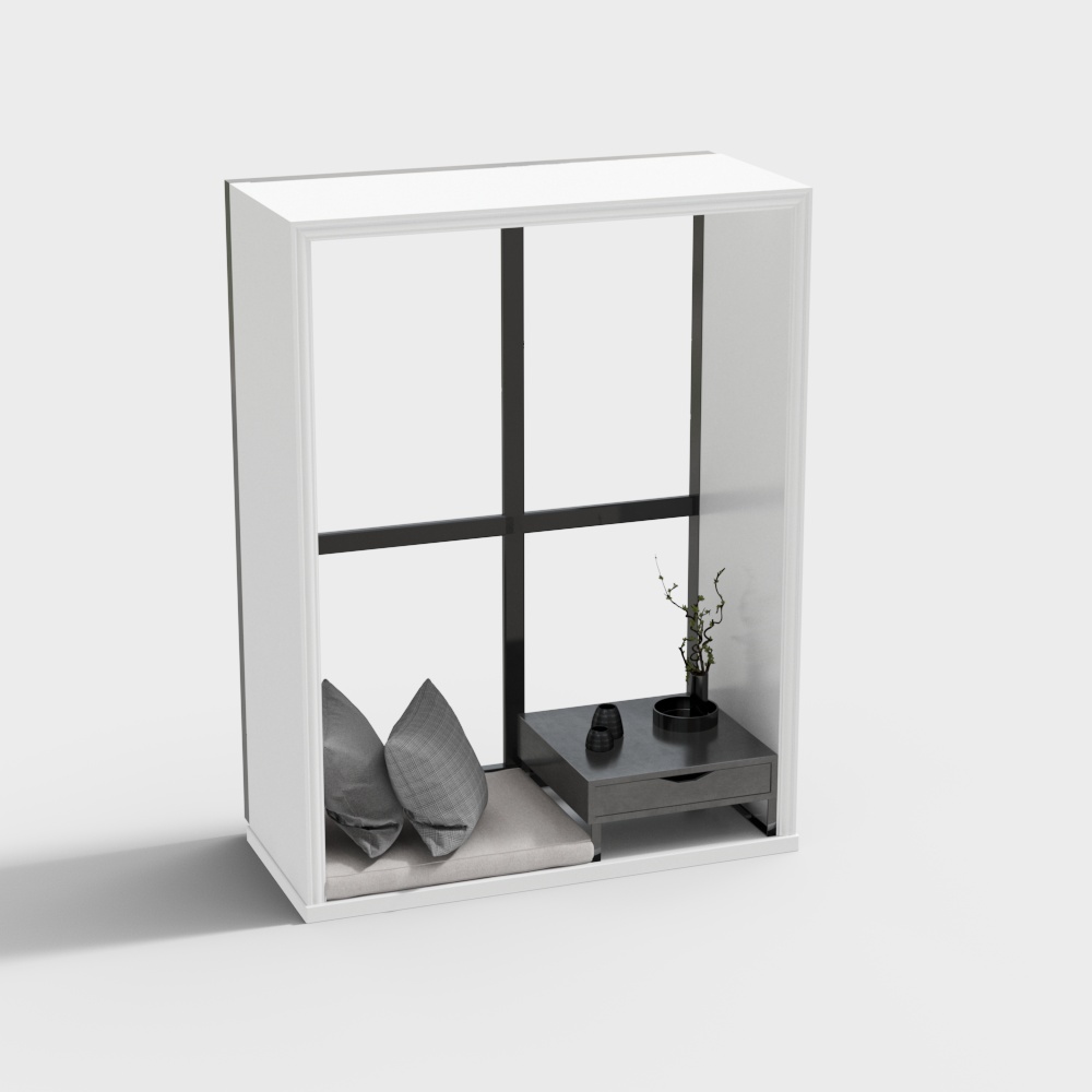 Modern bedroom bay window