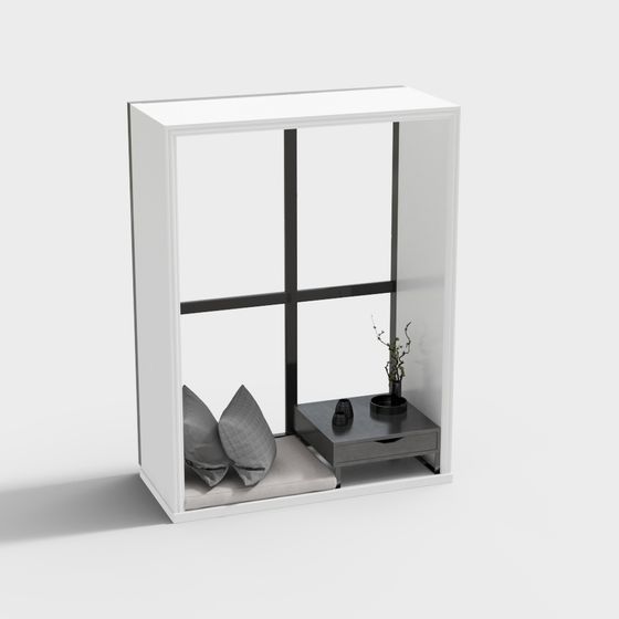 Modern bedroom bay window