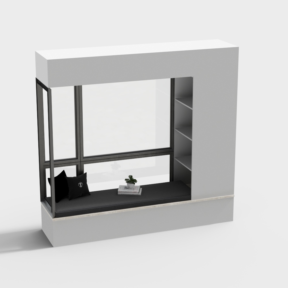 Fenêtre baie de chambre moderne