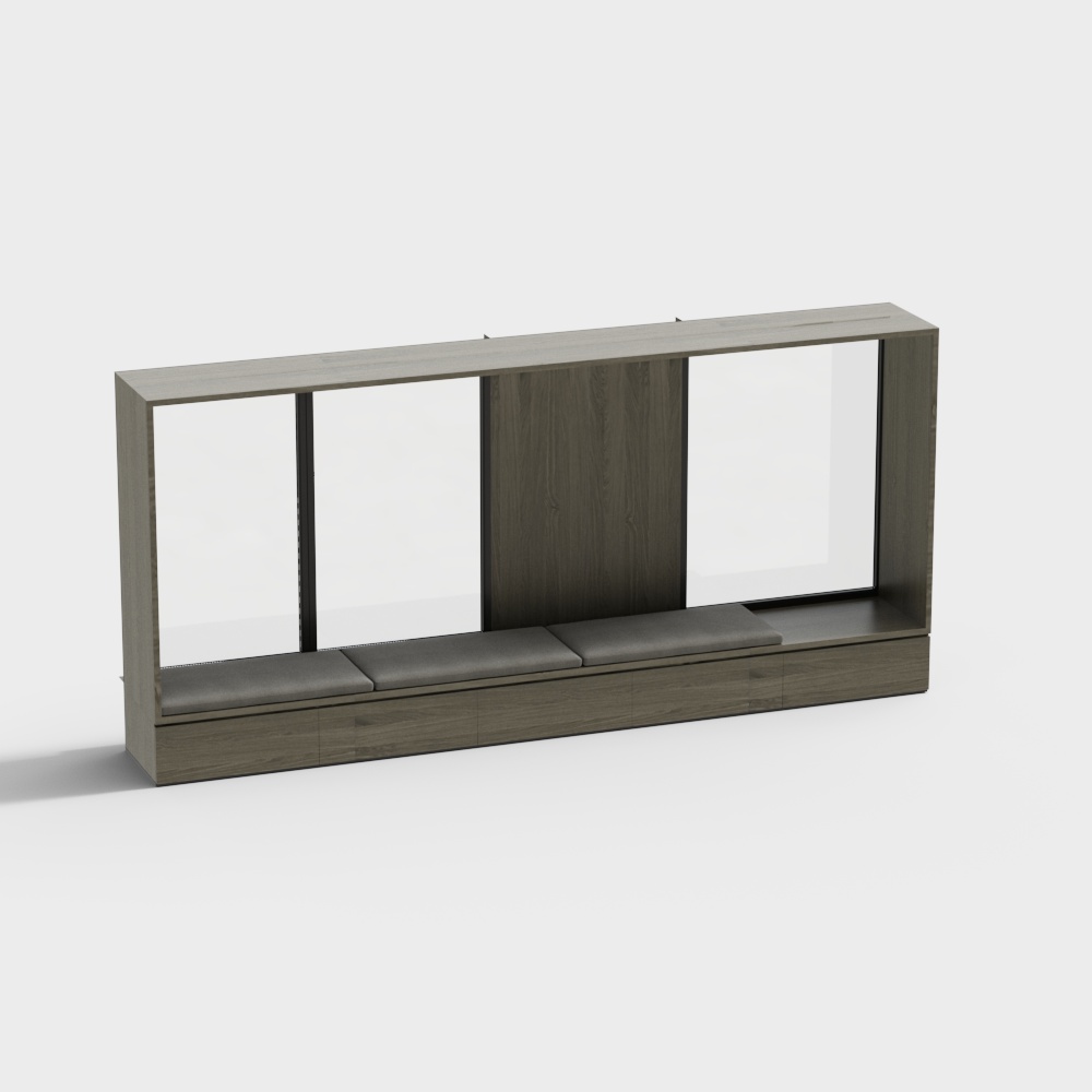 Baie de fenêtre de chambre moderne