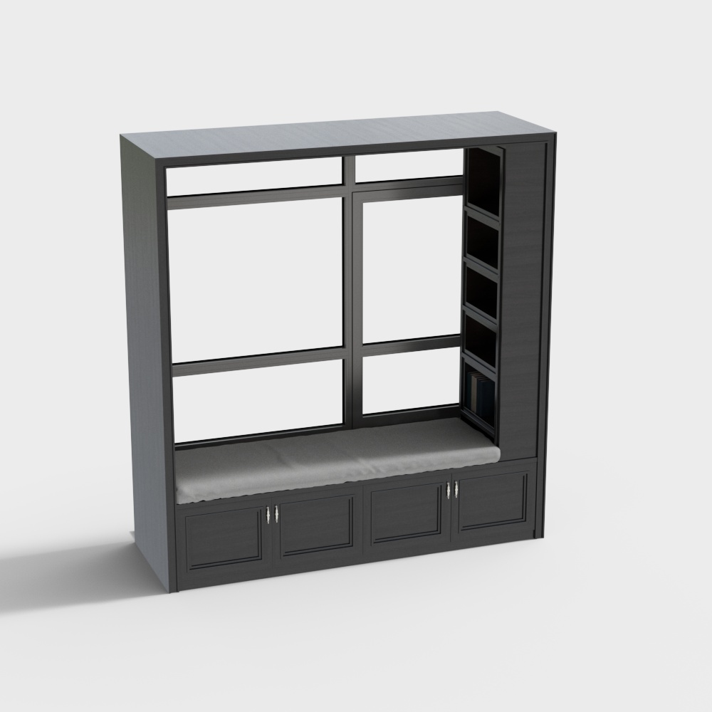 Baie de fenêtre de chambre moderne