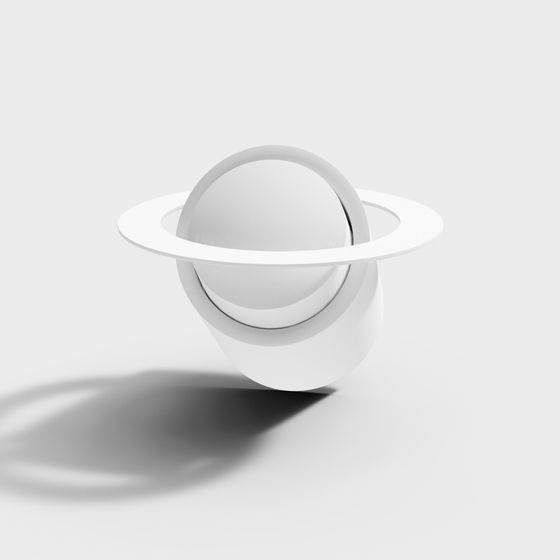 Low-Poly Ring Planet 3D model