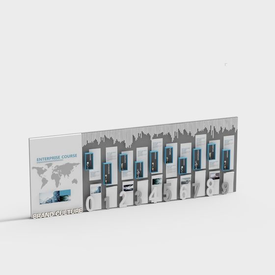 Enterprise Course Display Wall 3D model