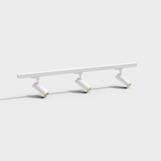 Sleek Track Light 3D Model for Modern Interiors