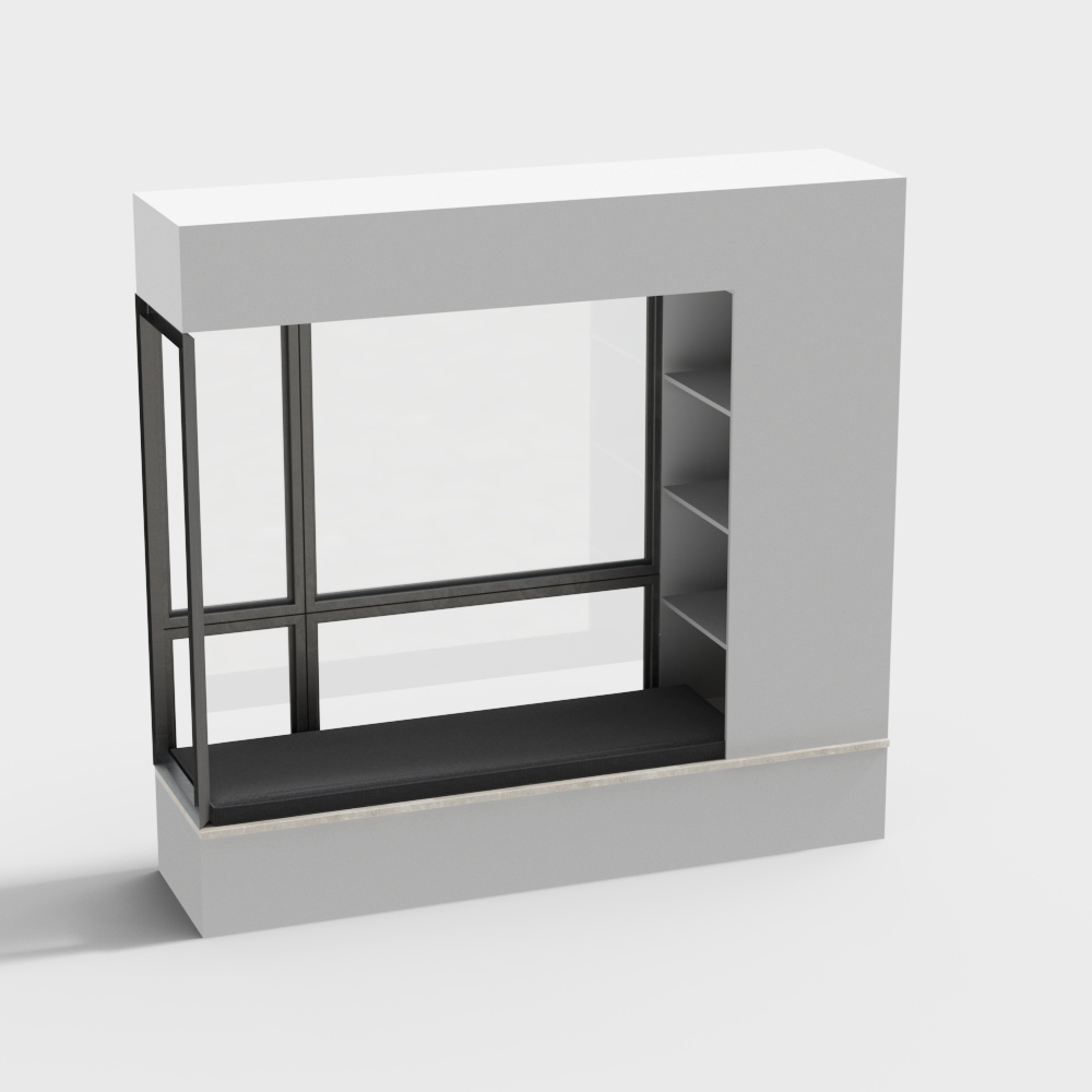 หน้าต่างแบบเบย์ในห้องนอนสมัยใหม่