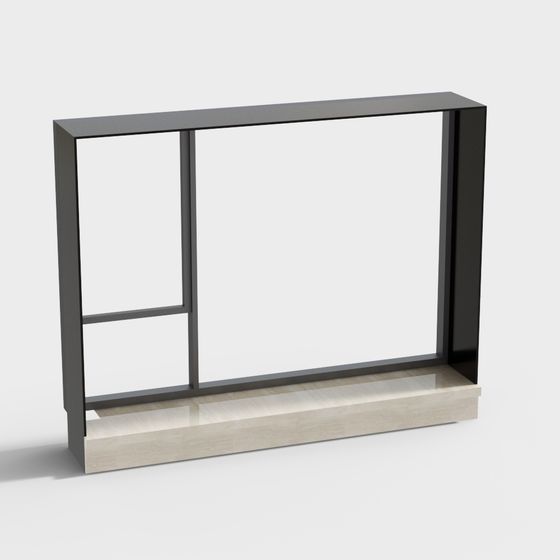 Stylish Urban Window Frame 3D model