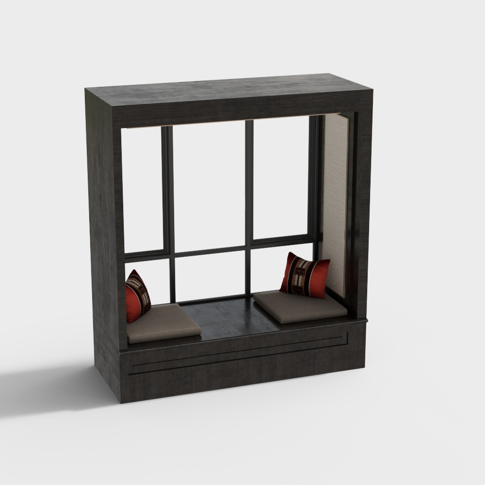 Modern bedroom bay window