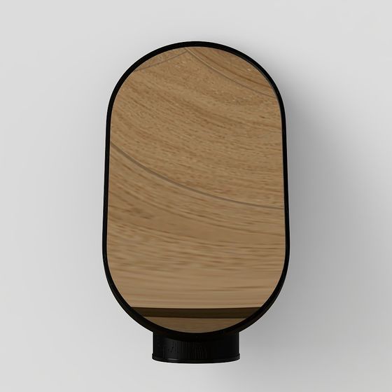 Elegant Oval Mirror 3D model for Modern Interiors