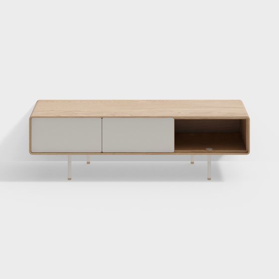 Modern Minimalist TV Stand 3D model
