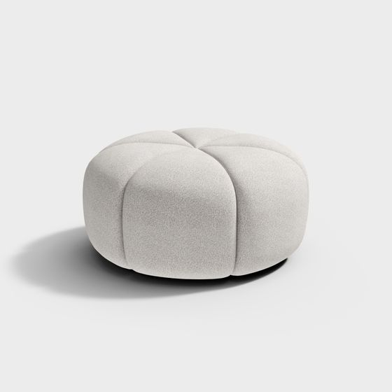 Modern Beige Sofa Stool 3D Model for Stylish Seating