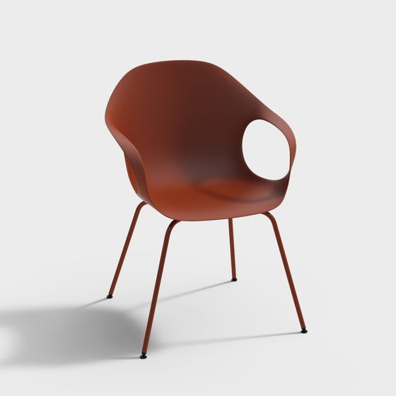 Stylish Streamlined Comfort Chair 3D model