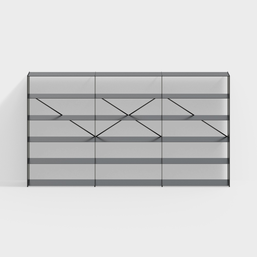 Urban Shelf 3D Model – Low-Poly Modern Design