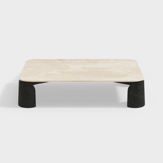 Minimalist Marble Coffee Table 3D model