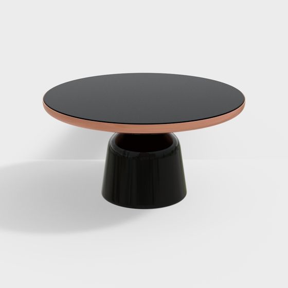 Elegant Low-Poly Round Table 3D model