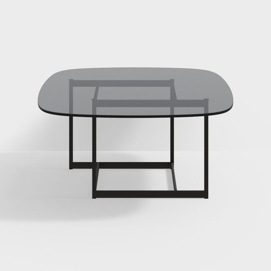 Stylish Glass Table 3D model for Contemporary Spaces