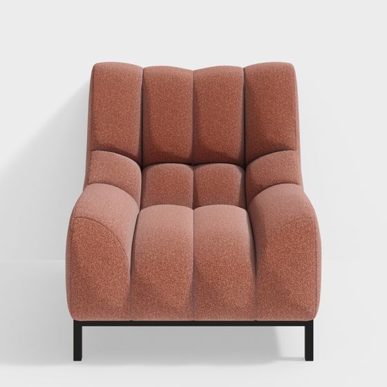 Elegant Coral Sofa 3D model for Modern Living Spaces