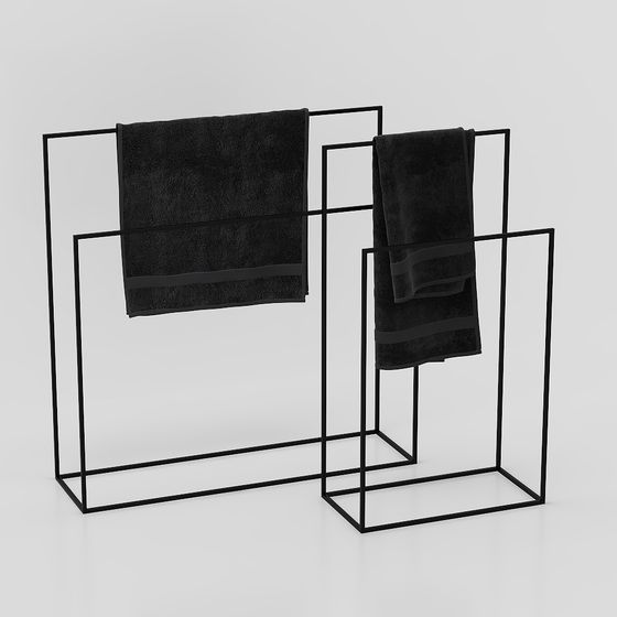 Stylish Towel Rack 3D model in Modern Minimalism