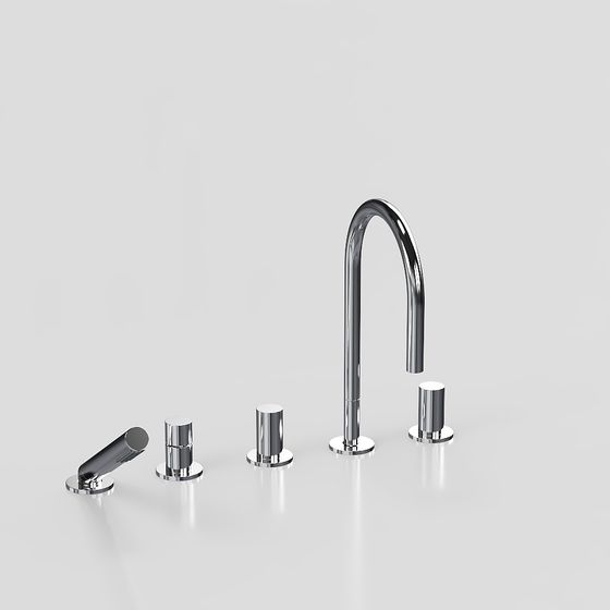 현대적인 금속 수전