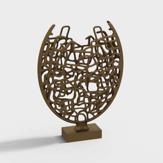 Organic Mesh Sculpture 3D Model